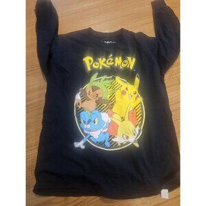 Pokemon Long Sleeve Shirt Graphic 2016 Black Youth Kids Size Medium